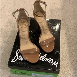 Sam Edelman Patti strappy nude heels shoes 5.5